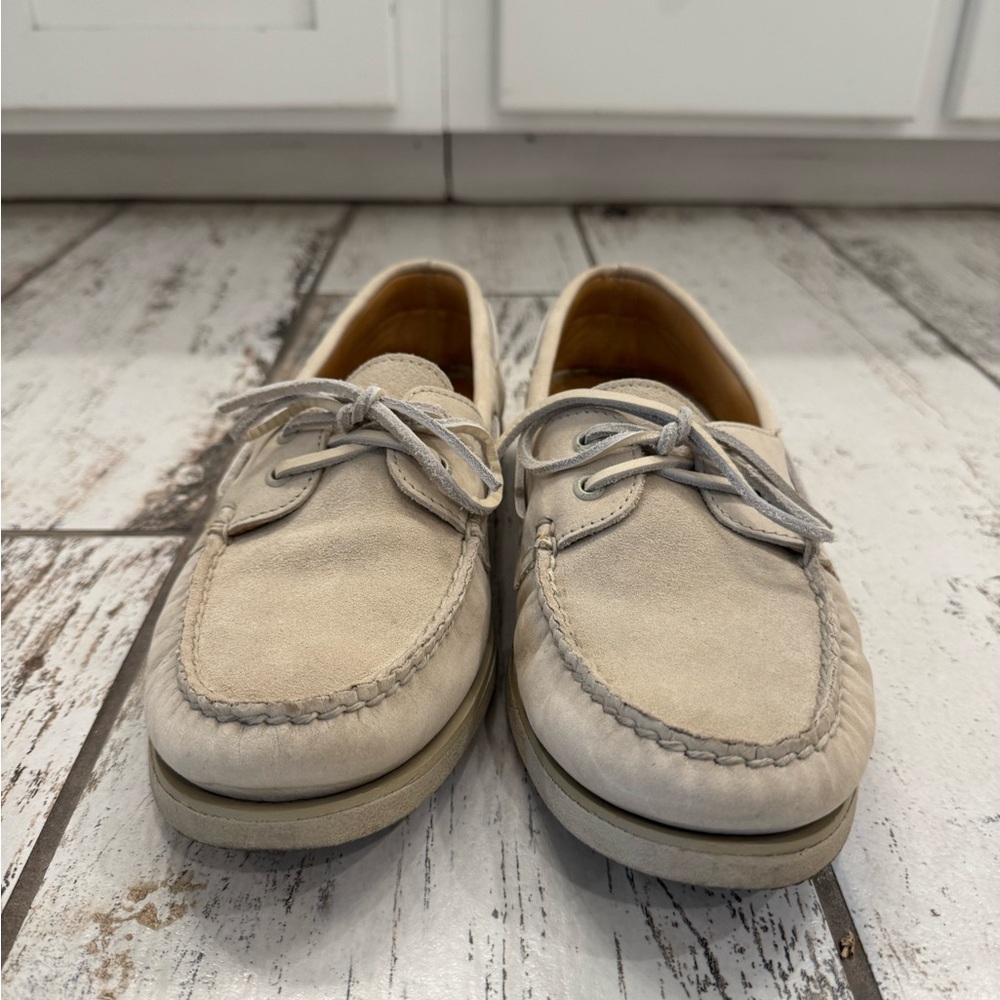 Sperry Gold Cup White Suede sz 10.5